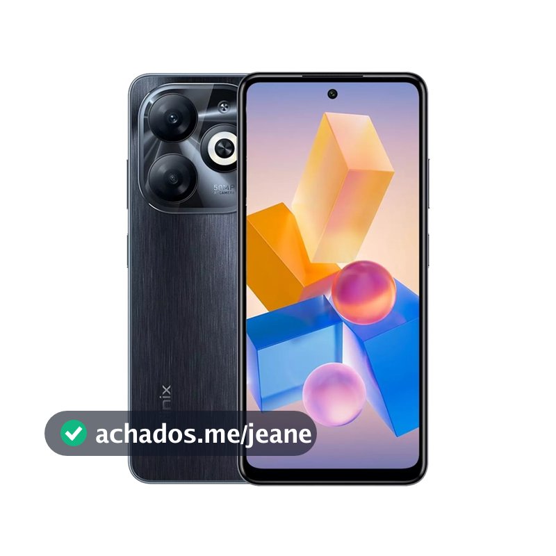 Smartphone Infinix Smart 8 Pro 4GB+4  Câmera 50MP Bateria 5000 mAh - Preto