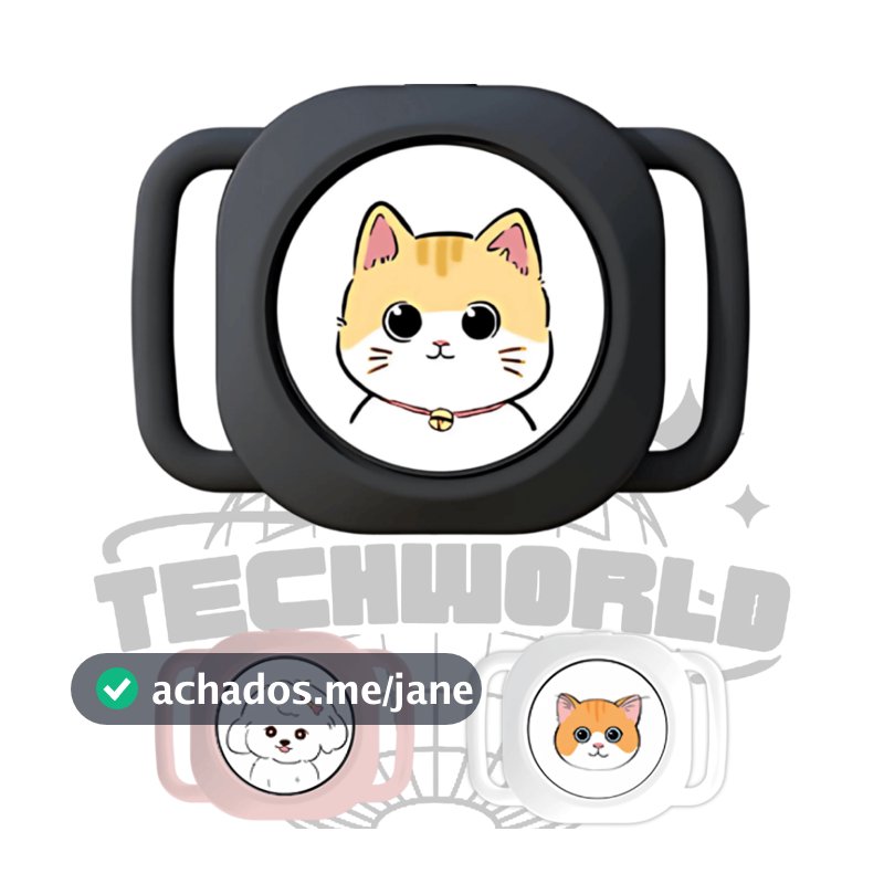 Rastreador Pet Inteligente com Coleira – Compatível com Apple Find My (iPhone, iPad, Mac) | MM-ATP
