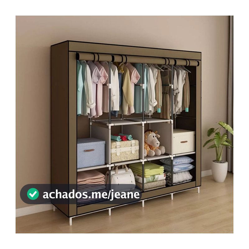 Guarda Roupa Dobrável Organizador De Roupas Armário Closet Dobrável Roupeiro de Casal Grande
