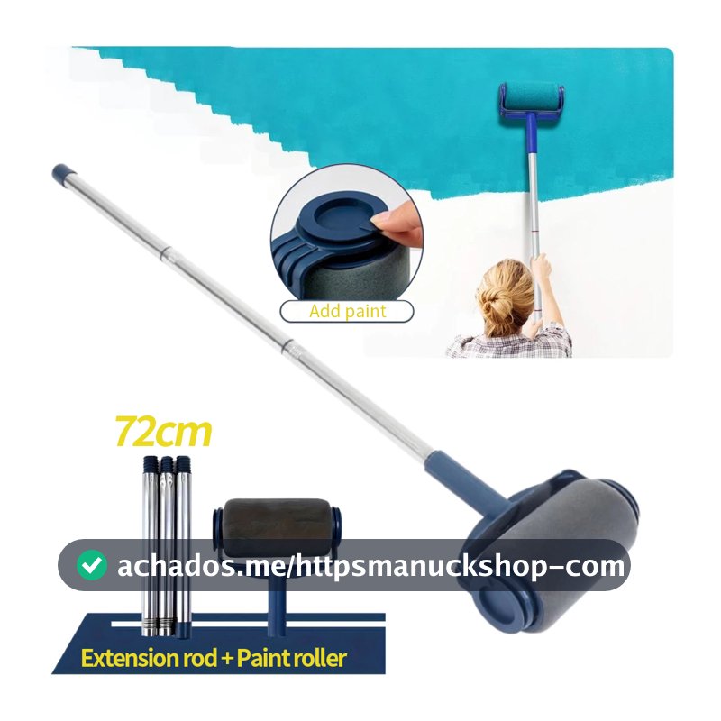 Kit de Pincel Rolo de Pintura Easy Glide de 6 Polegadas para Pintura de Paredes + 72 cm cabo