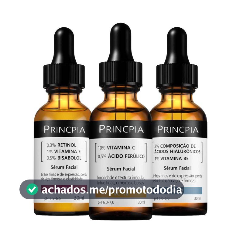 Rejuvenescedor Essencial Trio Sérum Vitamina C + Retinol + Ácido Hialurônico