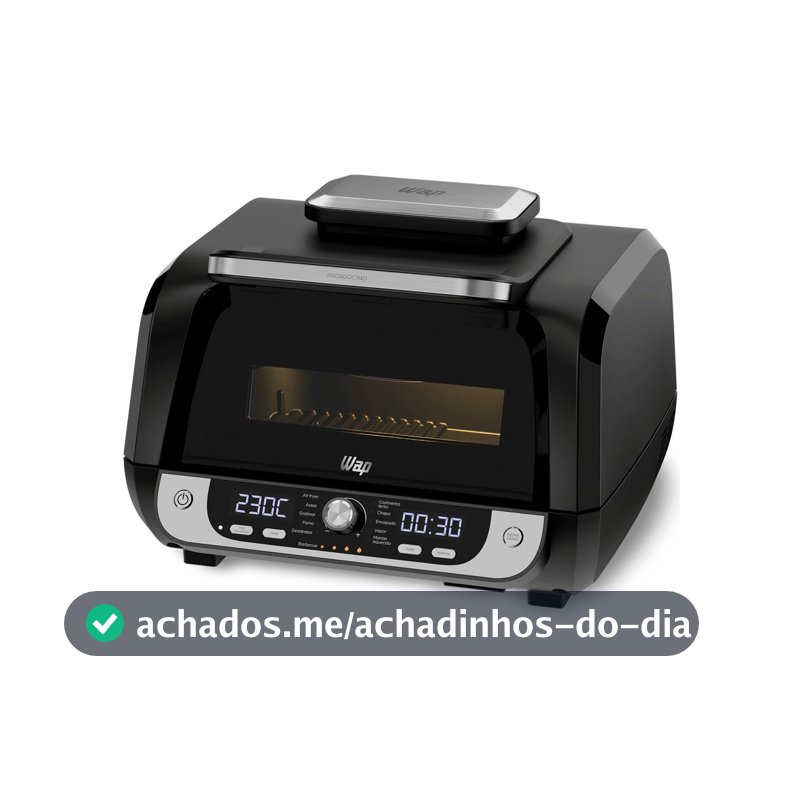 Fritadeira Elétrica Air Fryer Barbecue Digital WAP 12 em 1 Preto 10 L 127/220 V
