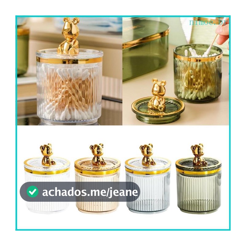 Nim Luxury Cotton Pad Organizer Banheiro Caixa Armazenamento Para Cotonetes Palito