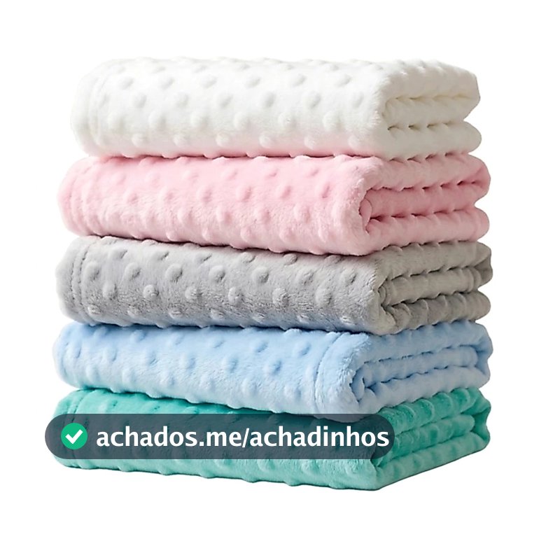 Manta Bebe Saida de Maternidade Antialergica Premium Menino Menina Macia Soft Bolha Pipoquinha