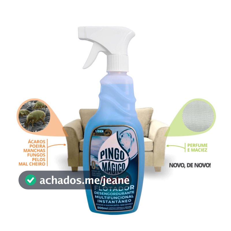 Pingo Magico Limpa Sofá Cadeira Estofados Remove Mancha Desengordurante Limpeza Completa