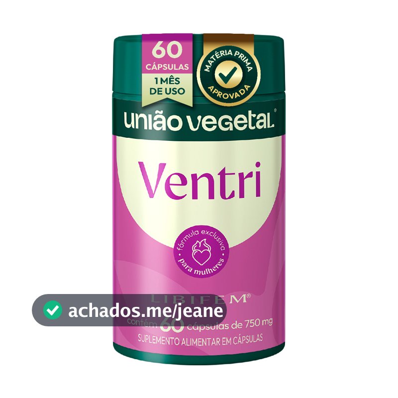 Ventri LIBIFEM® 300mg - Complexo Completo com Ferro, Zinco, Vitaminas do Complexo B e Ácido Fólico 60 Cápsulas de 750mg