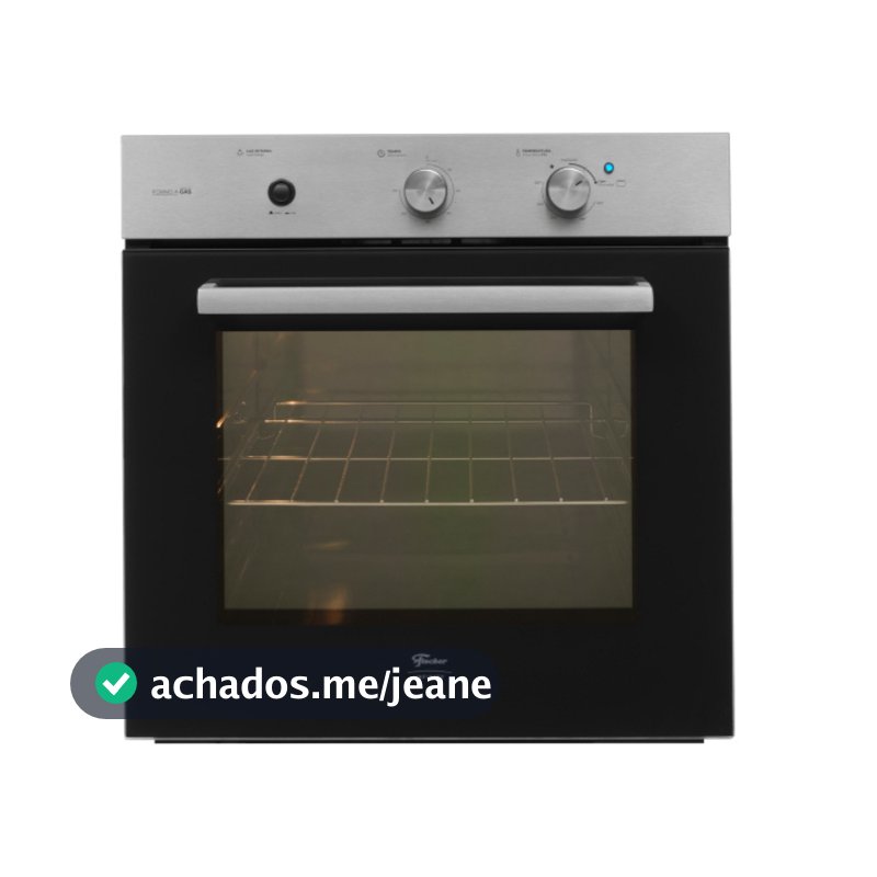 FORNO A GÁS DE EMBUTIR FISCHER INFINITY 78L COM GRILL INOX