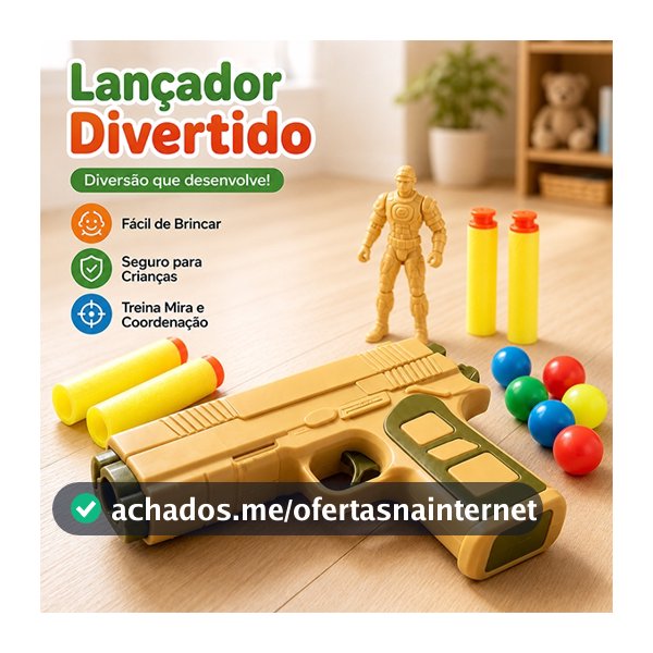 Brinquedo Lançador Com Dardos Mira Telescópica e Dardos De Espuma Brinquedo Menino