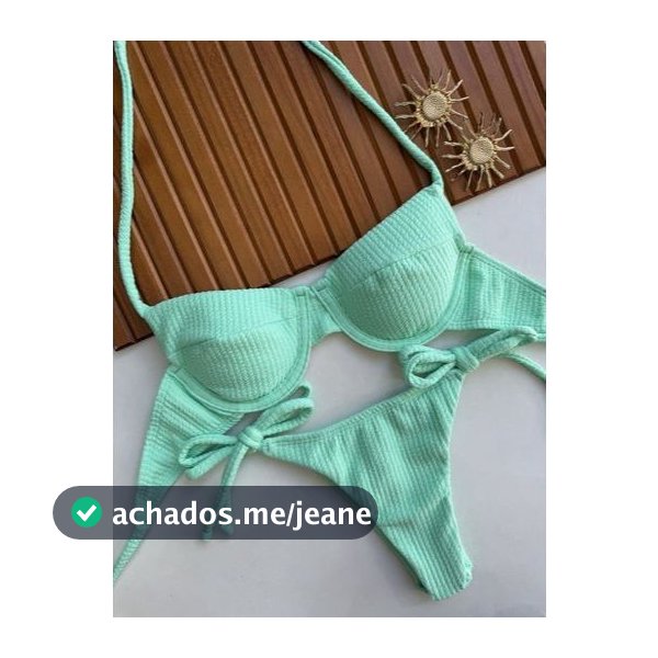Biquíni Meia Taça Retro texturizado com bojo removível