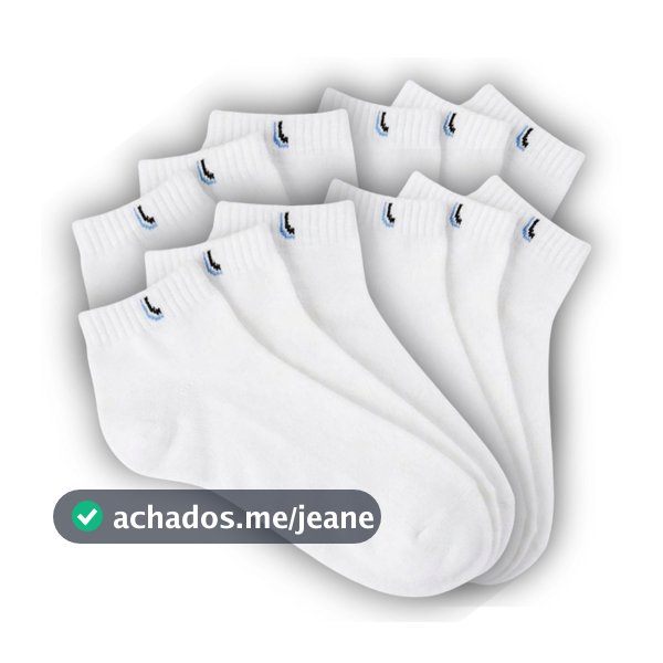Kit 6 Meias Soquete Algodão Unissex Conforto para o Dia a Dia, trabalho e academia