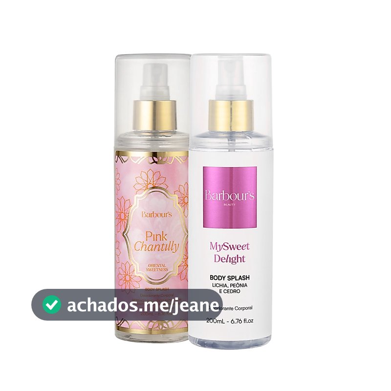 Dupla Body Splash Delight e Pink Chantilly Barbour’s Beauty 200ml Perfume Feminino