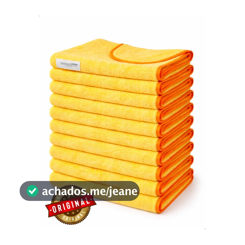 Kit Até 10 Flanelas Microfibra Premium 60x40cm Super 350gsm Limpeza Veicular Doméstica Vidros Espelhos Polimento
