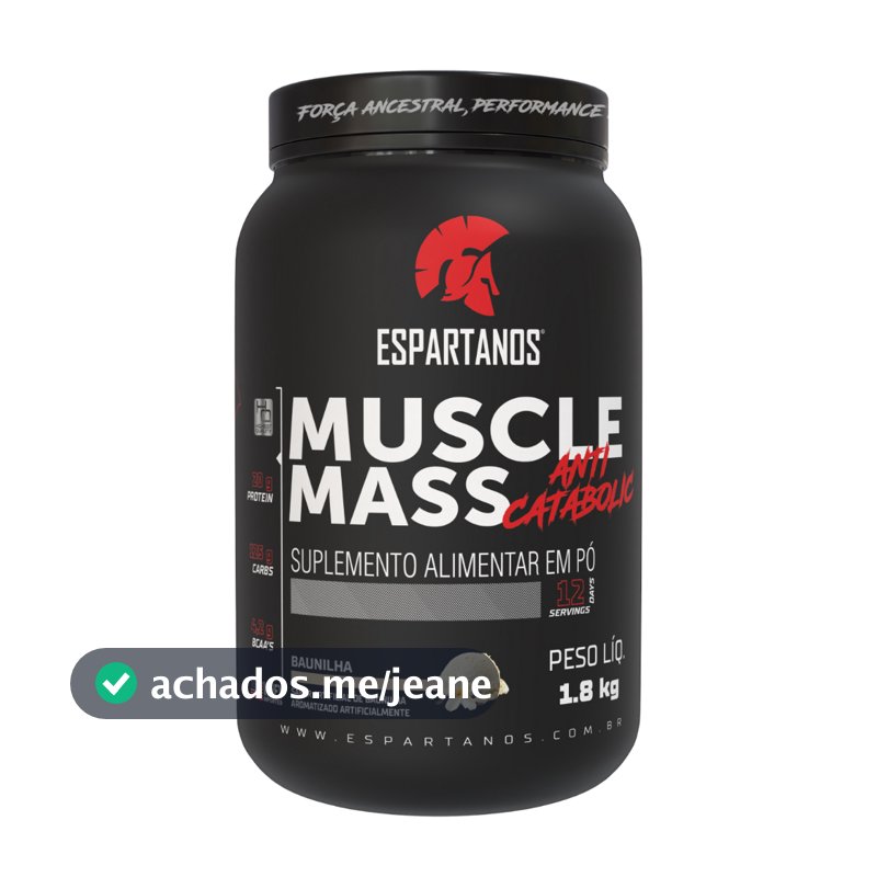 Suplemento em pó Massa Hipercalórico Muscle Mass 1800g - Espartanos Nutrition