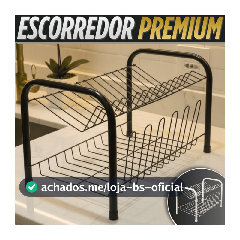 Escorredor De Louça Pratos De Pia Cozinha 2 Andares Grande Organizador De Pia De Luxo Resistente Reforçado Suporte Louça