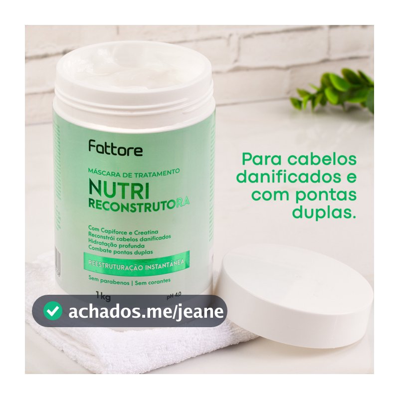 Máscara Nutrição Reconstrutora 1KG – Reconstrução Nutritiva Com Capiforce e Creatina Fattore