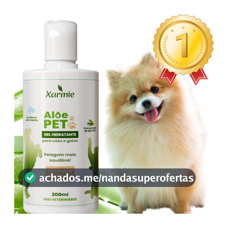 Melhor Tratamento de Coceira e Dermatite Para Cachorro Aloe Pet 200g Xarmie