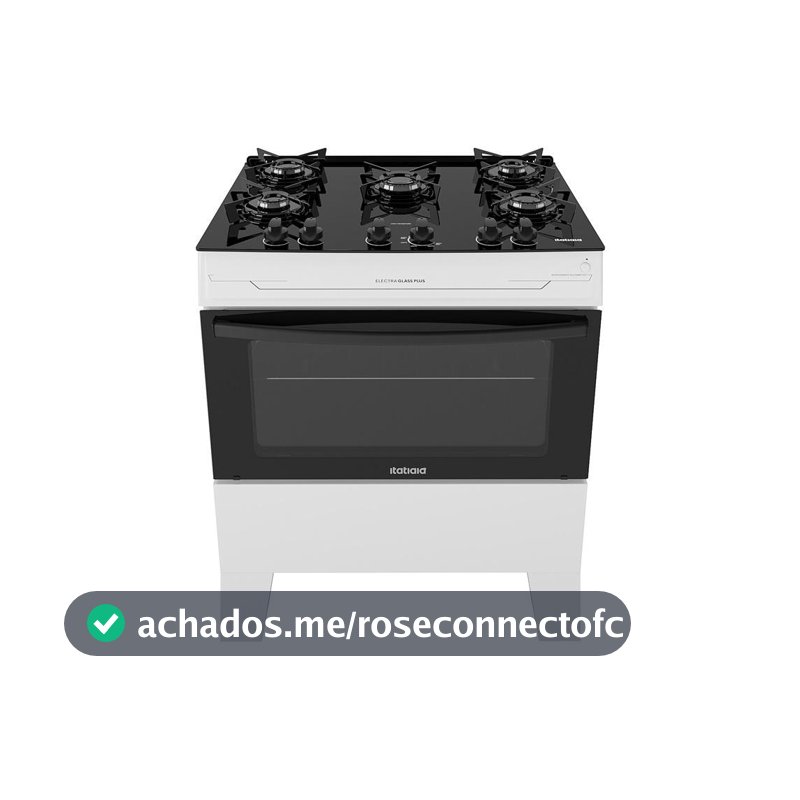 Fogão Itatiaia 5 Bocas Electra Glass Plus Branco Bivolt