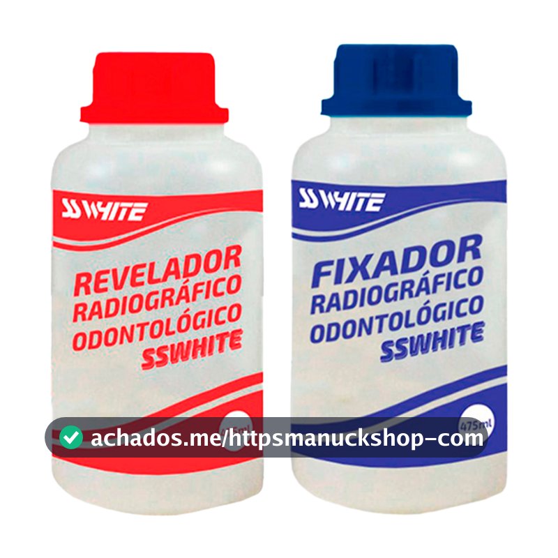 Revelador + Fixador Radiográfico Odontológico Ss White 475ml