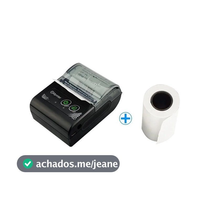 Mini Impressora Térmica Bluetooth Portátil 58mm Ios Android