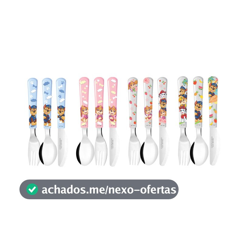 Jogo de Talheres Infantil Patrulha Canina 3 Peças | Inox