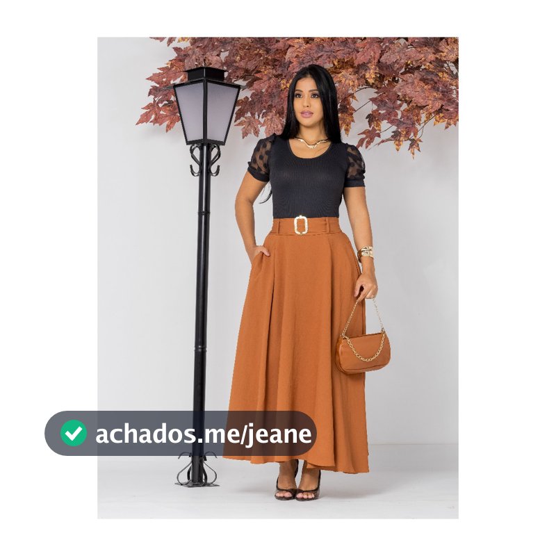 SAIA LONGA FEMININA EVANGÉLICA (SENSORISL) IGREJA CULTOS CONGRESSO COM BOLSO PROMOÇÃO