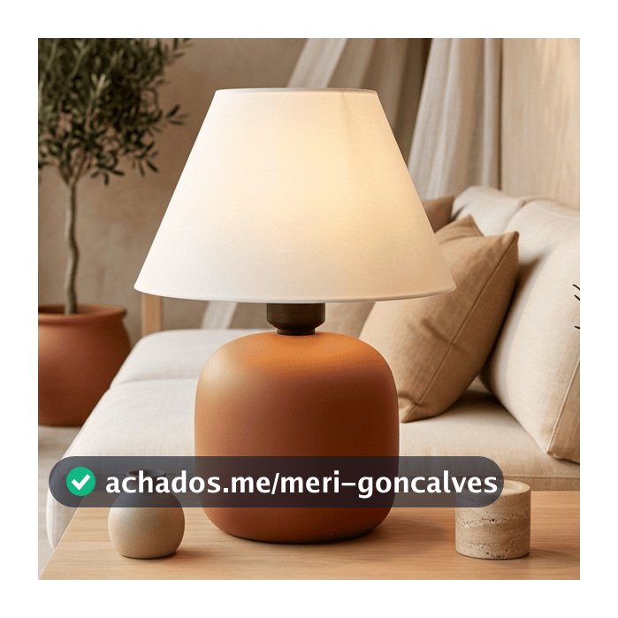 Abajur Luminaria Cerâmica Porcelana Bivolt Com Cúpula Decoração Quarto Escritório Sala Decoração