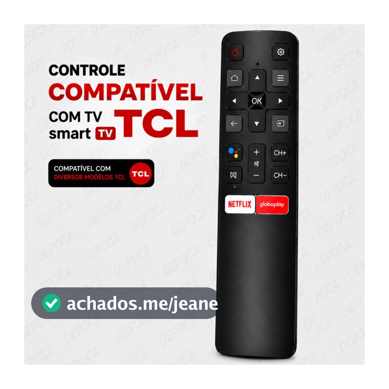 Controle Remoto para TV TCL com Tecla Netflix e Globoplay