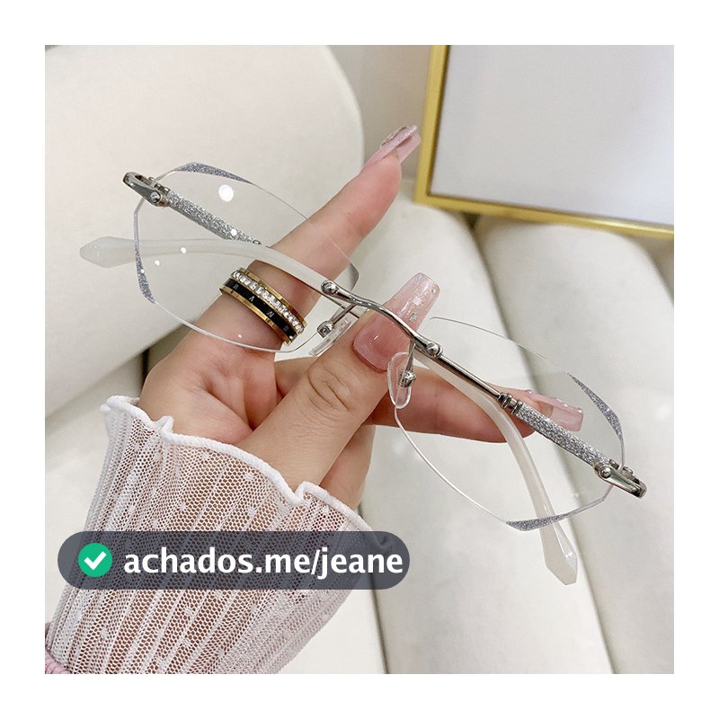 0-400 Nova Moda Starlight Fine Sparkling Diamond Cutting Edge Sem Moldura Anti-Miopia De Luz Azul