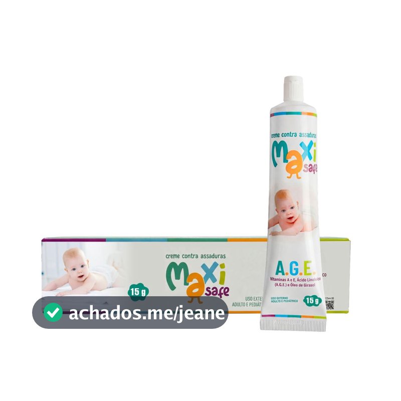 Creme Pomada de Assadura  Óleo Girassol A.G.E  15g Maxi Baby