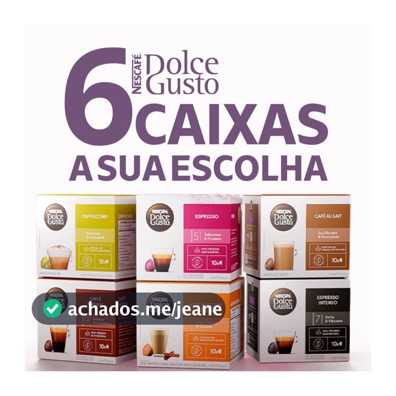 6 Caixas Dolce Gusto Nescafe 60 Cápsulas Escolha Seus Sabores Clássicos