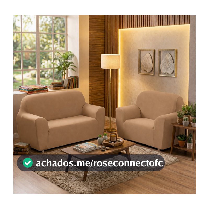 Kit Capa de Sofá King Coladinha 3 e 2 Lugares Protetora Ajustável