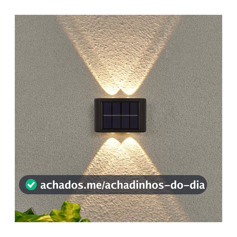 4 lED À Prova D'água Para Jardim Muro e Varanda Luminária Solar De Parede Promoção