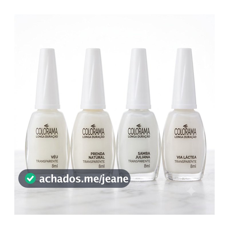 Kit Esmaltes Colorama Brancos Transparentes