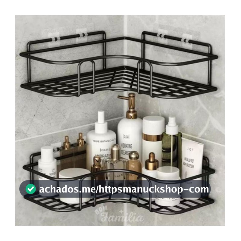 Kit Com 2 Suporte  De Canto  Com adesivos  Para Shampoo E Sabonete - BNVT