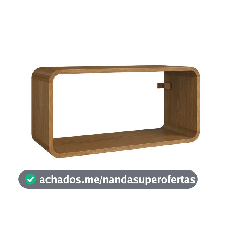 Prateleira Suspensa Nicho Duplo Linha Curve CV009CXCX 62cm Carvalho Xingu - Completa Móveis