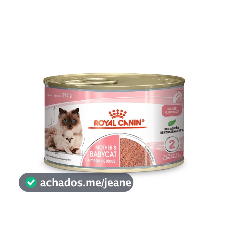 Ração Úmida Mother & Babycat Instinctive para Gatas Gestantes Lactantes e Gatos Filhotes 195g 1 Un Royal Canin
