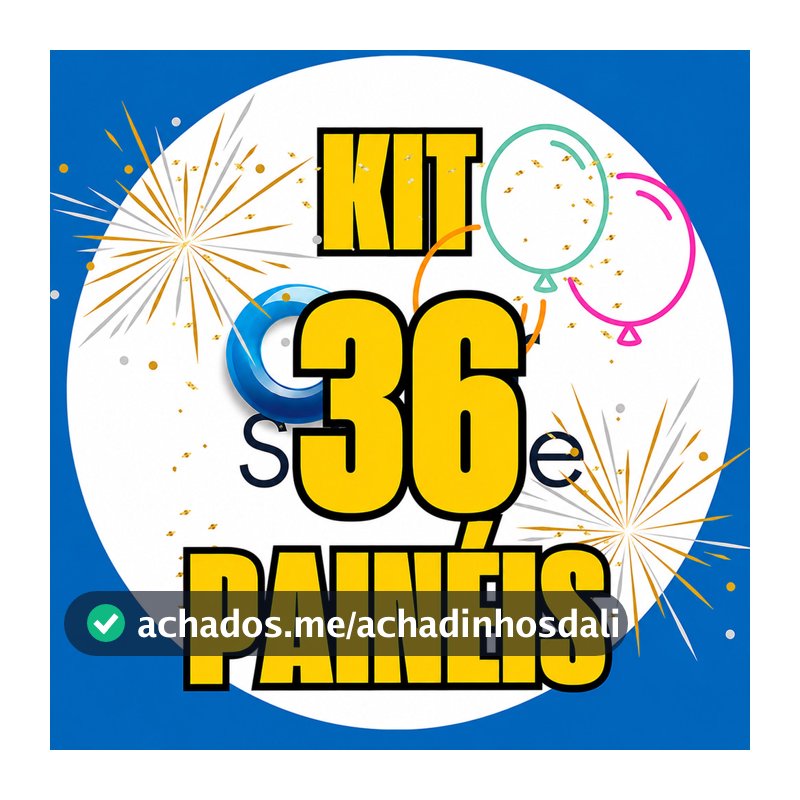 Kit 36 Painéis Redondos 50x50 cm Tecido Sublimado - Escolha Seu Tema