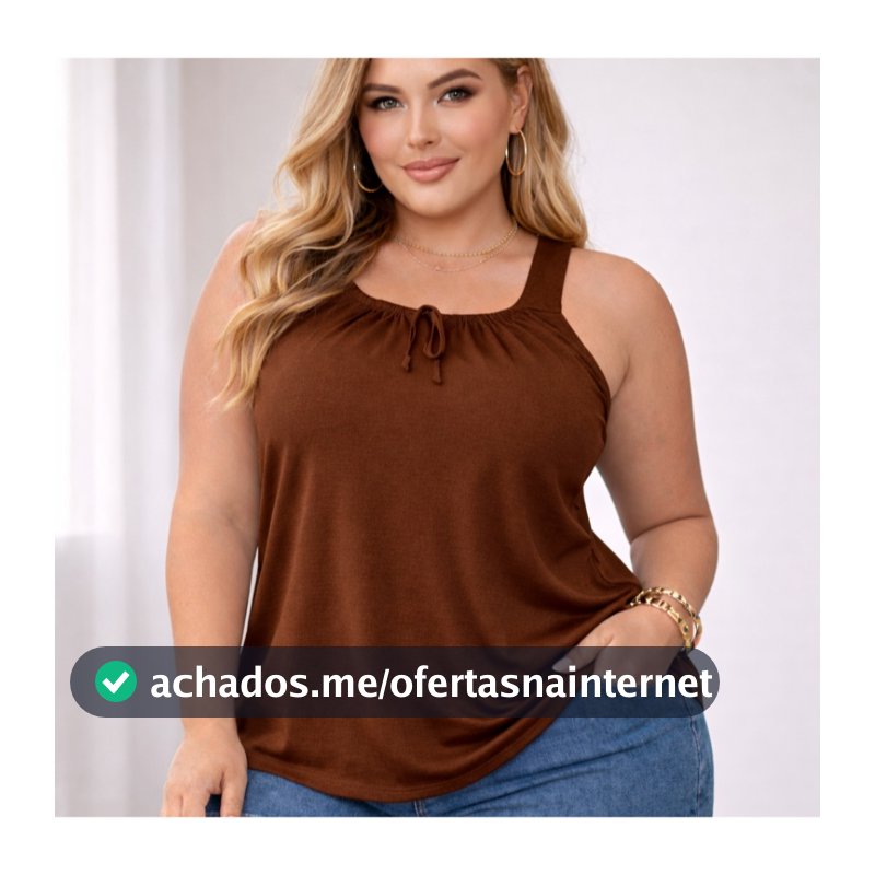 Blusa Regata Feminina do G1 ao G5 Regata PLUS SIZE DUNA TOP