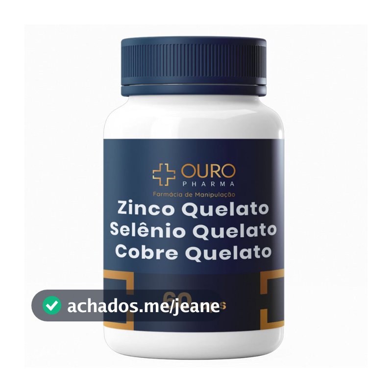 Zinco Quelato 30Mg + Selênio Quelato 100Mcg + Cobre Quelato 1Mg 60 Cápsulas
