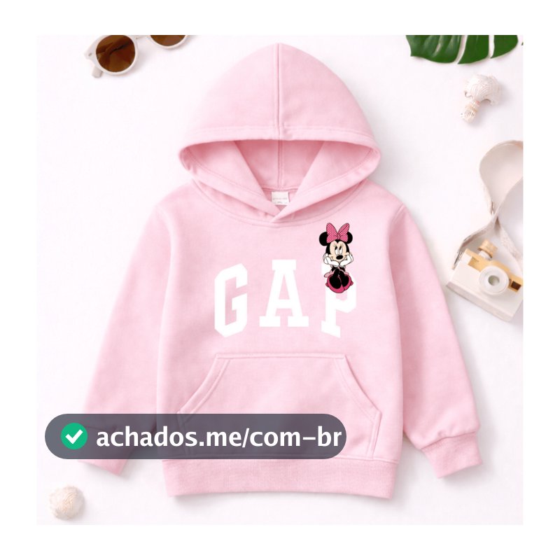 Moletom para Meninas com Capuz Infantil Juvenil - Unissex - Confortavel - Casaco para Frio Estiloso - Agasalho Lindo