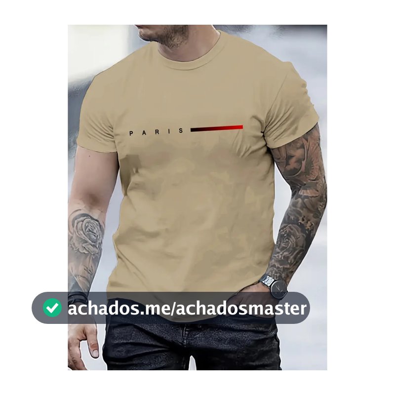 Camiseta Masculina Paris França Algodão 30.1 Camisa Premium