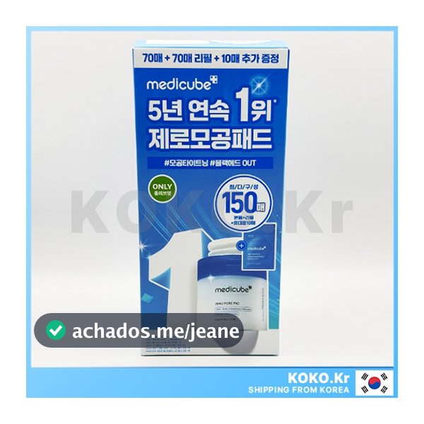 MEDICUBE Zero Pore Pads 2.0 70P + Recarga 10P (150P) Com Brindes