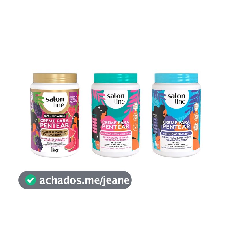 Kit Definição, Hidratação e Nutrição com 3 Cremes para Pentear
