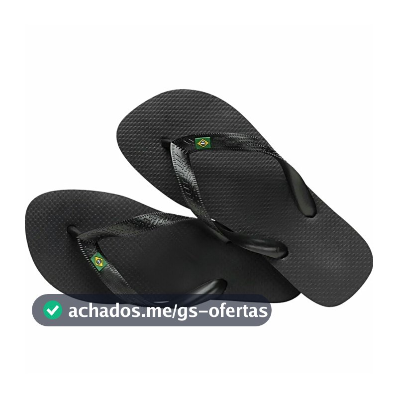 Chinelo Sandalia Havaianas  Banderinha  Preto Verão