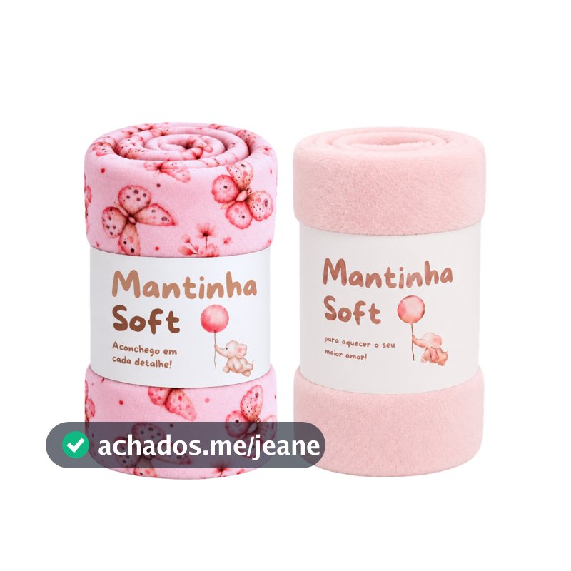 Kit 2 Mantas Bebê Cobertor Macia Quentinha Enxoval Maternidade Menor Preço