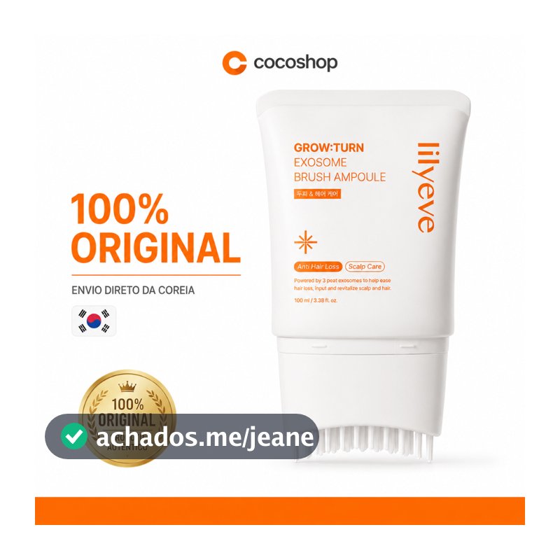 Ampola De Escova Para Couro Cabeludo Lilyeve Growturn 100ml Cuidados Com Os Cabelos Coreanos