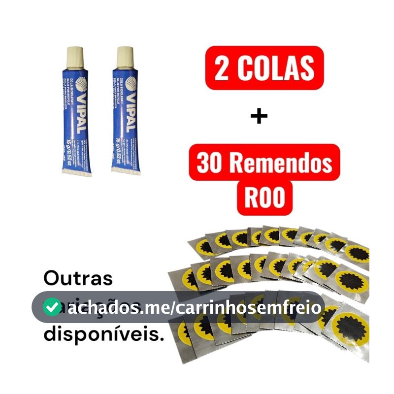 Remendos R-00 +  Colas Vipal CB-01 | Reparo de Pneu Bicicleta e Moto ️