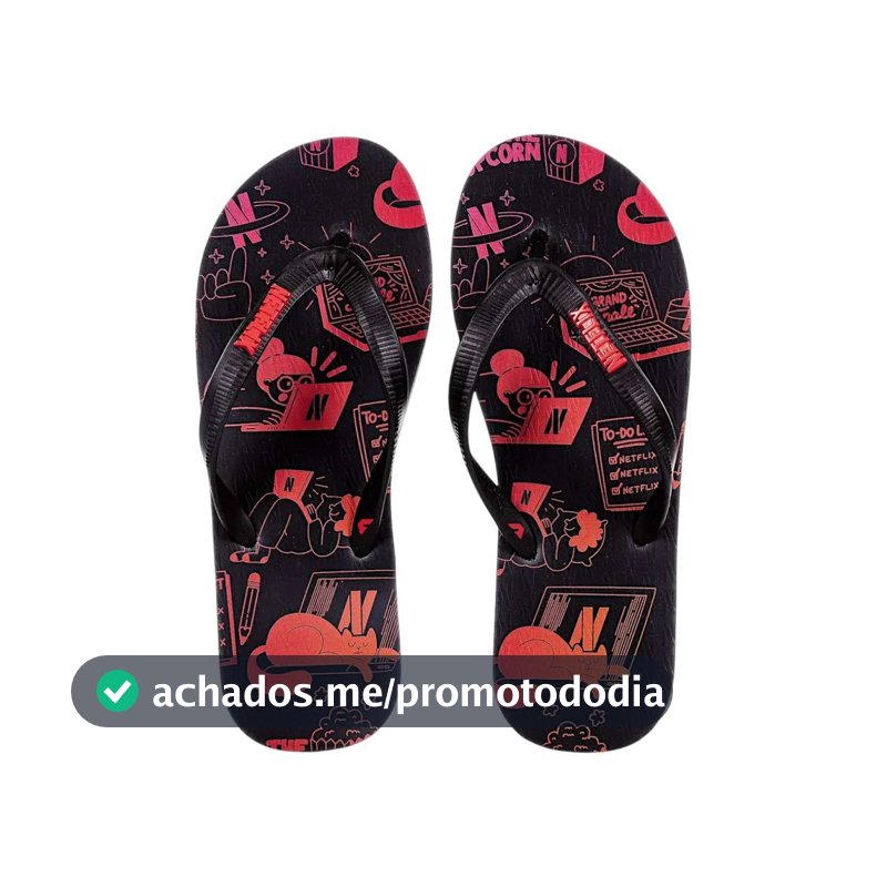 Chinelo Coca Cola Netflix Monochill Unissex