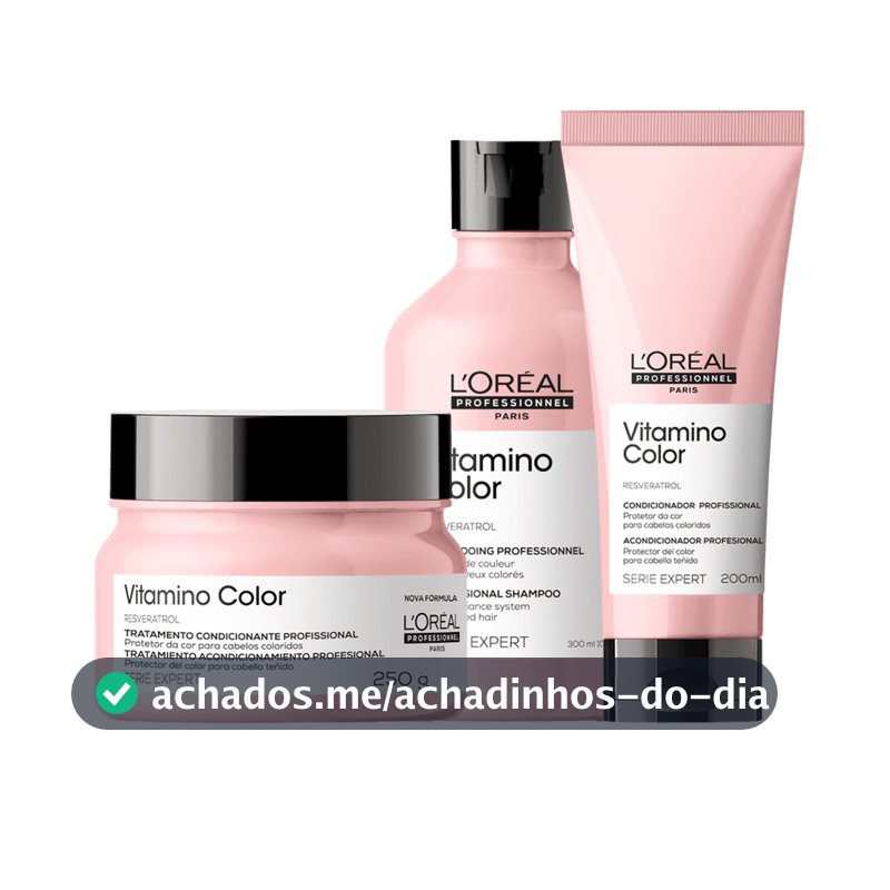Kit Loréal Vitamino Color - Shampoo, Condicionador Máscara