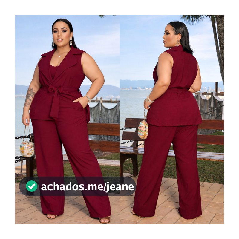 Conjunto Plus Size Feminino Minimalista Elegante Sofisticado